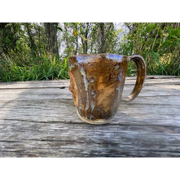Vintage Creepy Man Face Art Pottery Coffee/tea mug cup - Picture 3 of 14